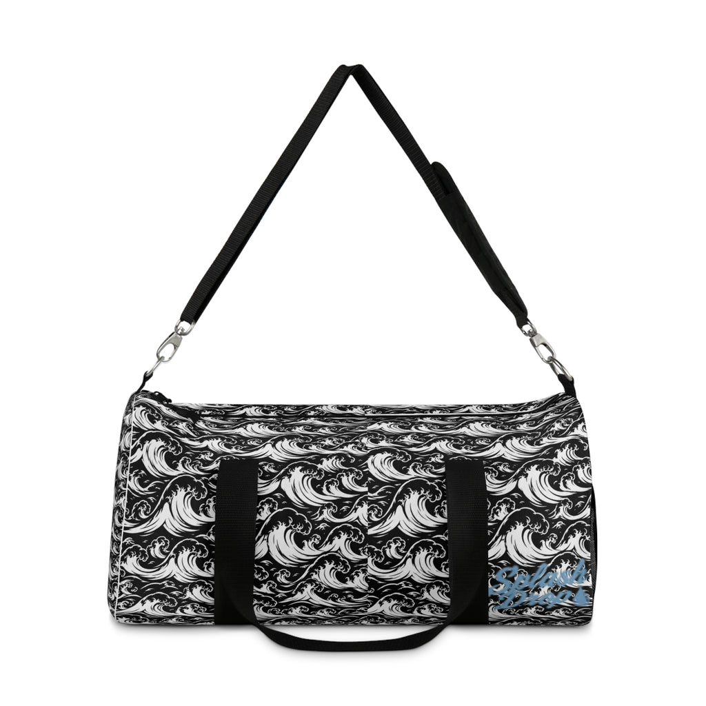 Splash Drop Duffel Bag — Nautical Wave Print Travel Gym Bag