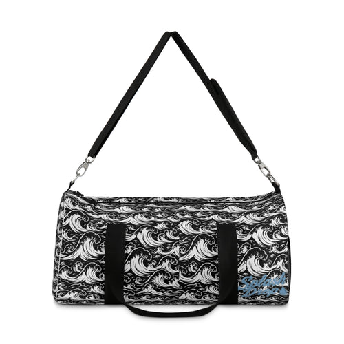 Splash Drop Duffel Bag — Nautical Wave Print Travel Gym Bag