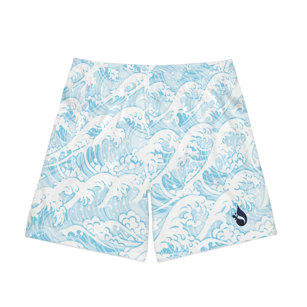 White and Blue Style Men's Swimwear