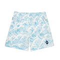 White and Blue Style Men's Swimwear