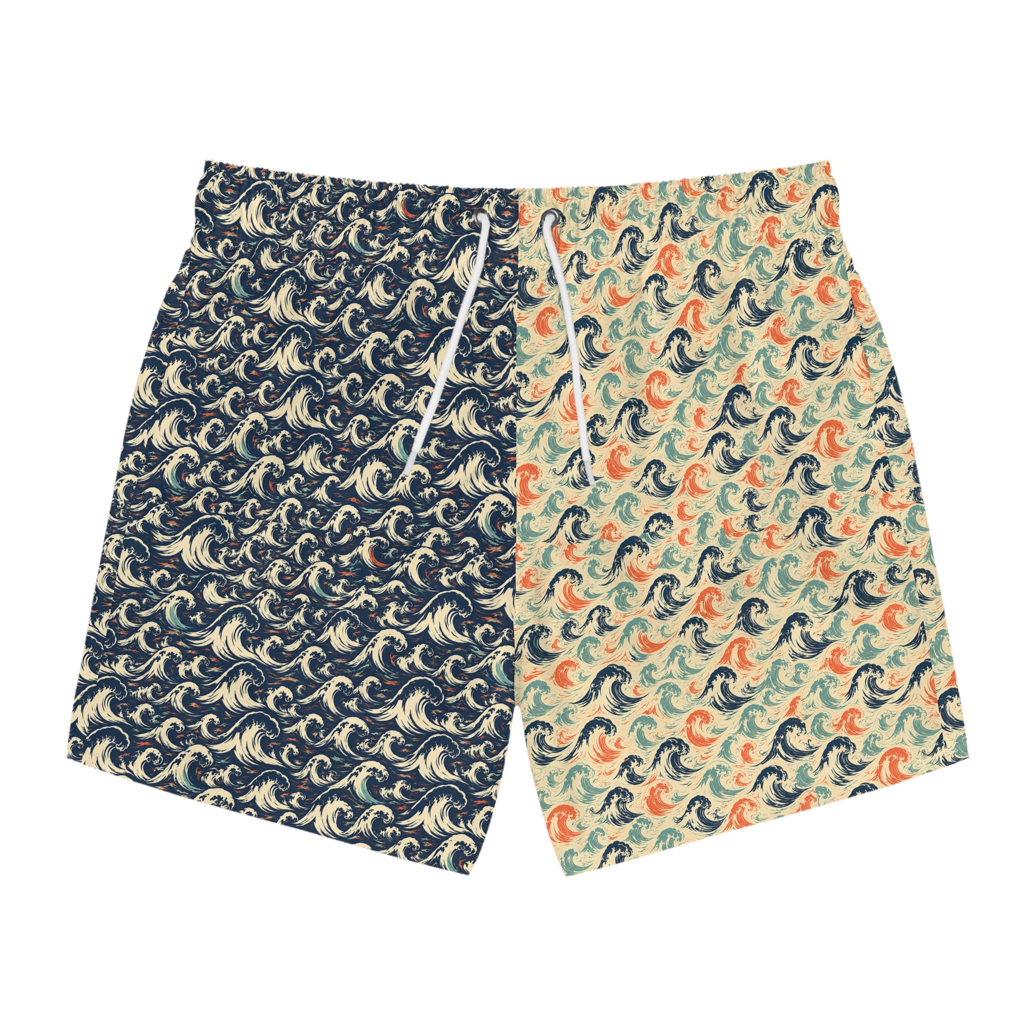 Retro Sunset Style Swim Trunks
