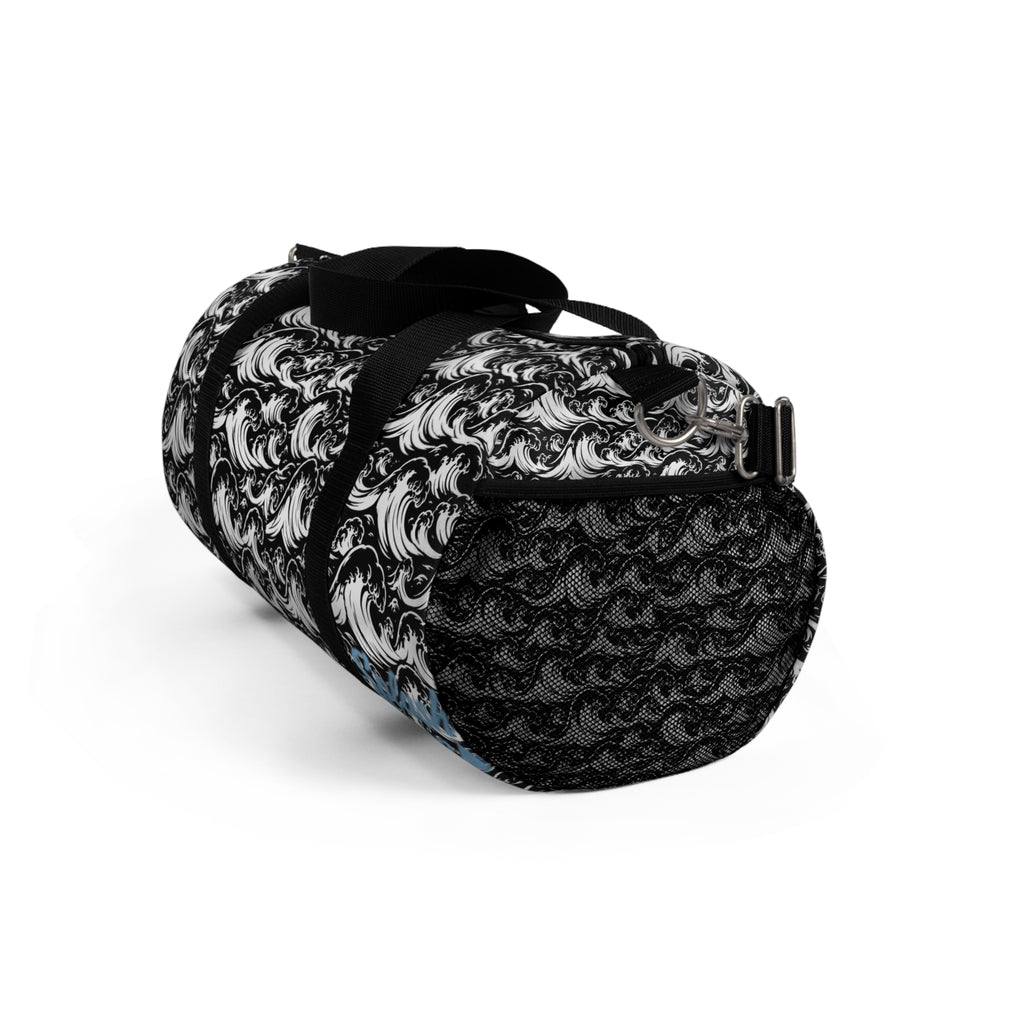 Splash Drop Duffel Bag — Nautical Wave Print Travel Gym Bag