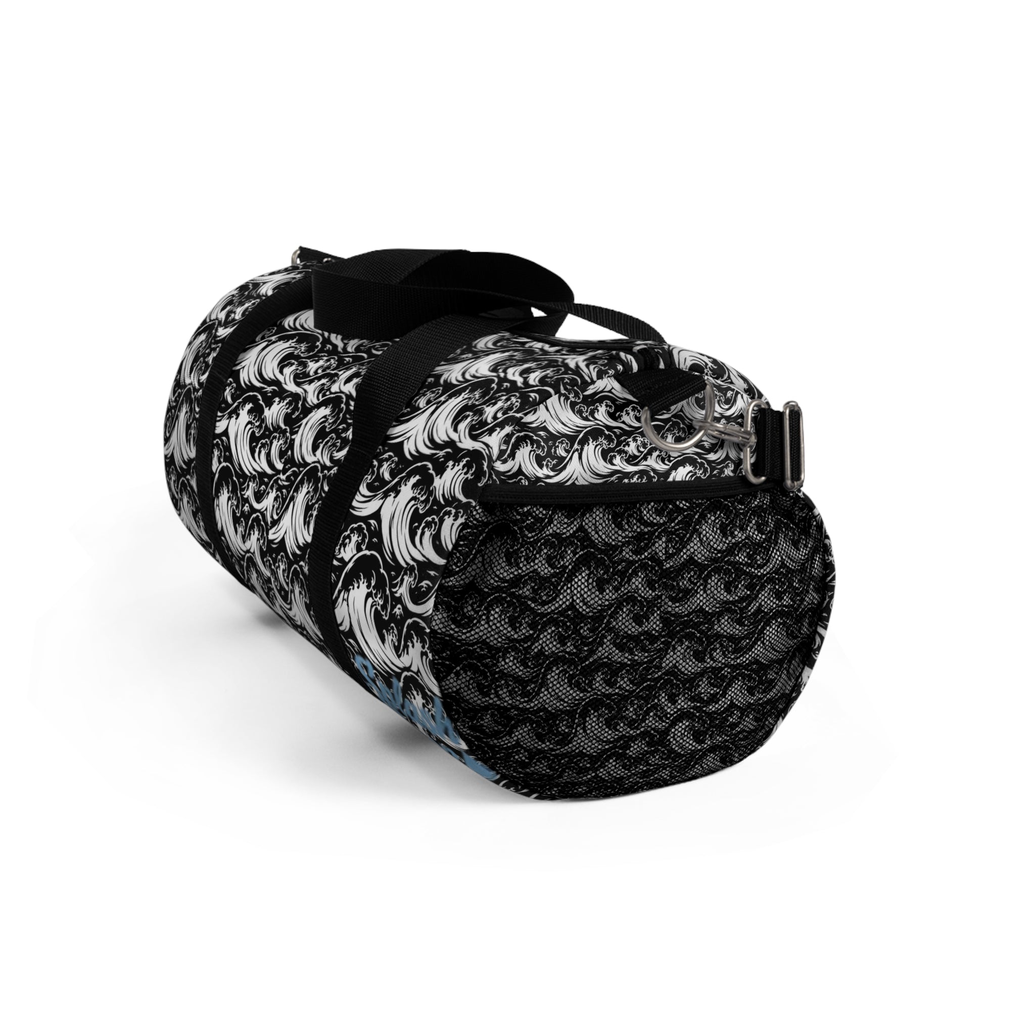 Splash Drop Duffel Bag — Nautical Wave Print Travel Gym Bag