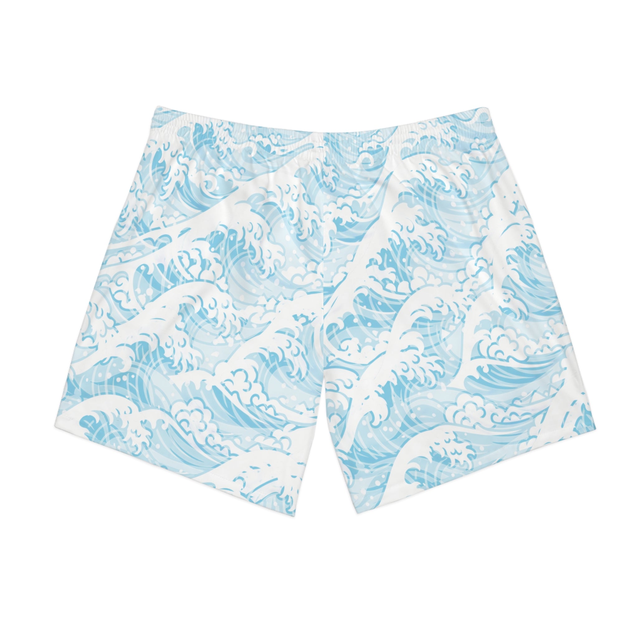 White and Blue Style Men's Swimwear