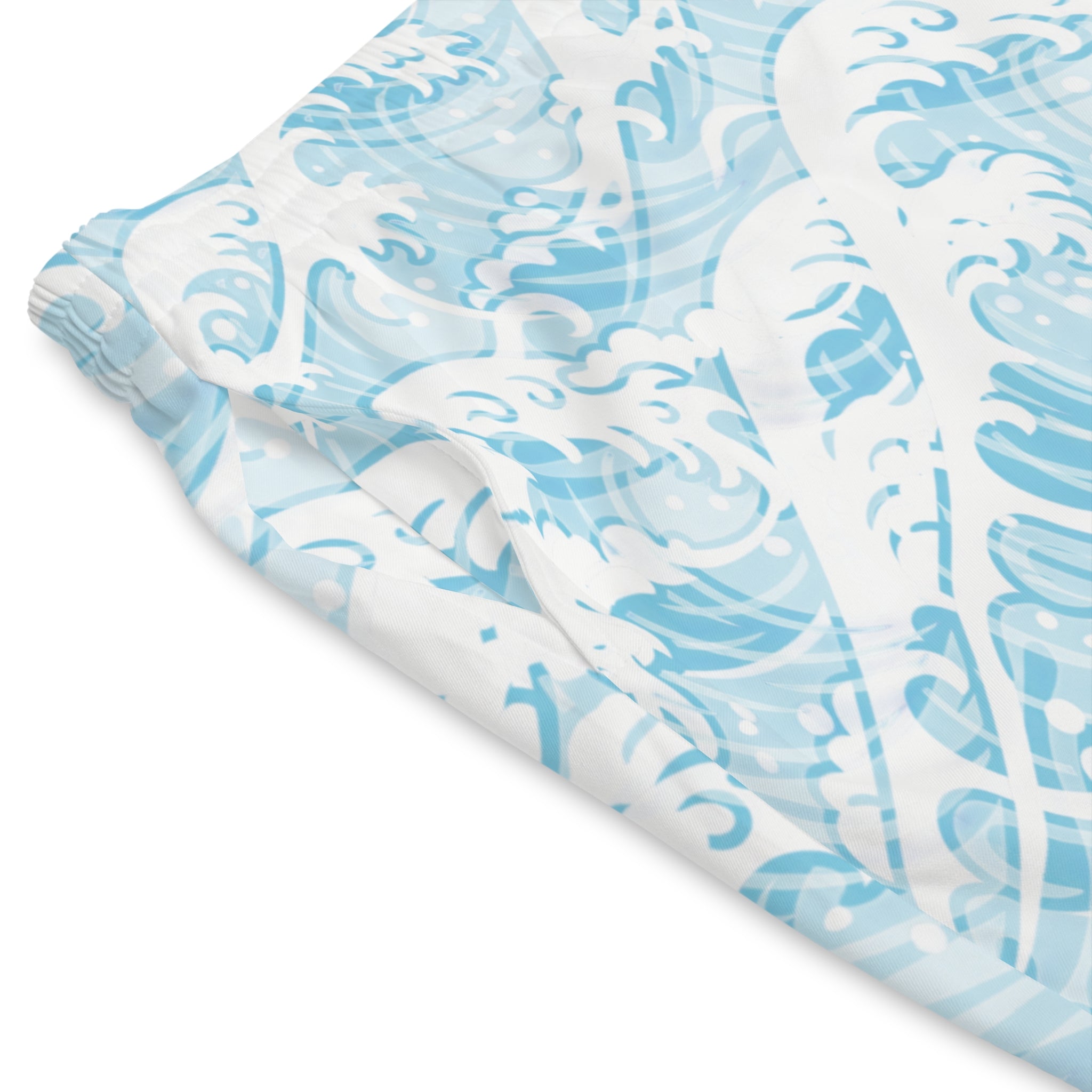 White and Blue Style Men's Swimwear